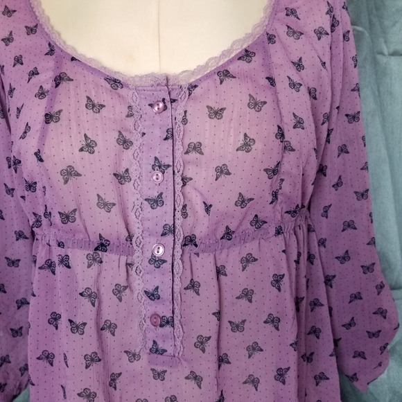 Kirra Boho Chiffon Butterfly Blouse - Picture 2 of 6